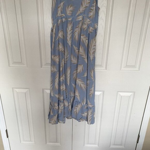Torrid Light Blue Feather Challis Tie Midi Dress 0 Women’s Large - Picture 4 of 16